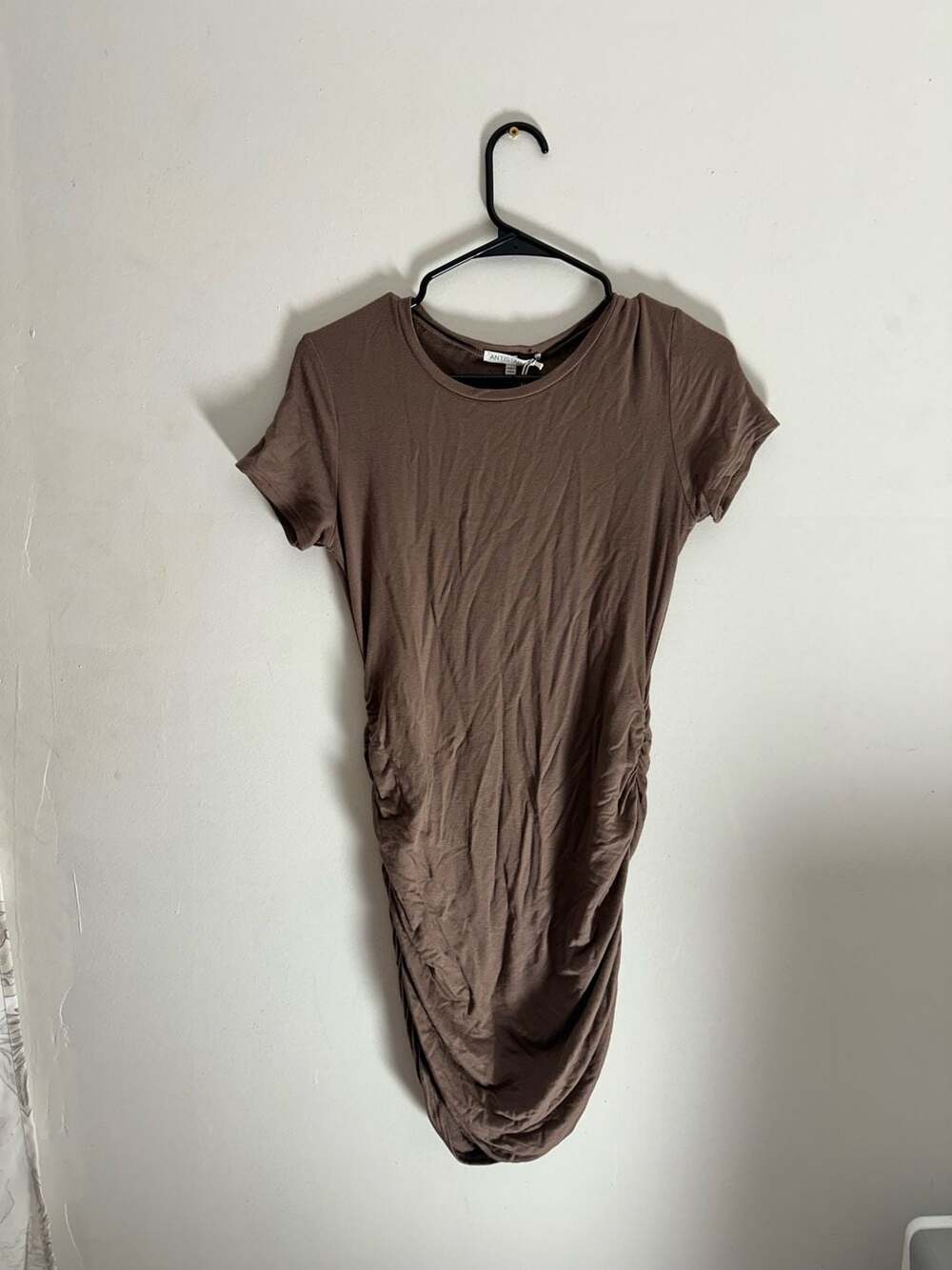 Antistar Super Soft Ruched Short Sleeve Bodycon Dress Size S
